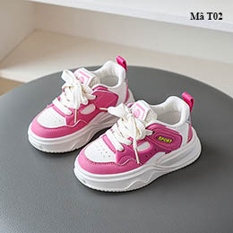 Giày trẻ em từ 1-5 tuổi màu hồng quai dán - T02