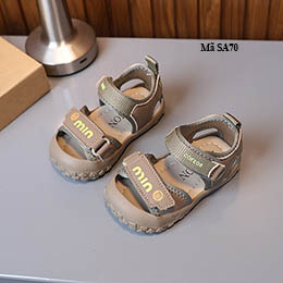 Giày sandal bé trai tập đi từ 1-3 tuổi mũi vênh - sa70